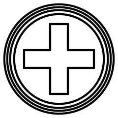 caduceus icon on metal internet button