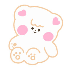 baby shower card with teddy bear