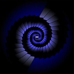 abstract blue spiral