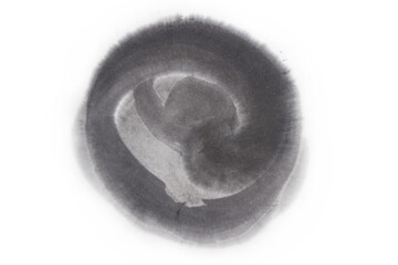 smudging of ink on Korean paper