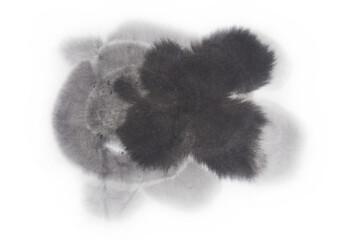 smudging of ink on Korean paper