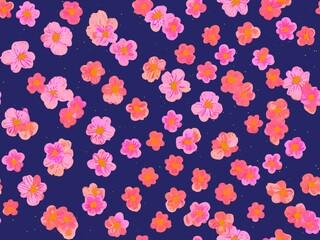 Abstract Colorful Floral Seamless Pattern.