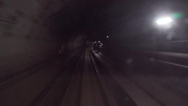 View from inside train of the LRT Kelana Jaya Line