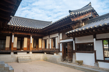 traditional hano village in seoul, south korea 