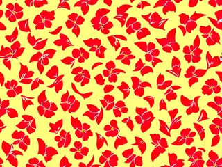 Abstract Colorful Floral Seamless Pattern.