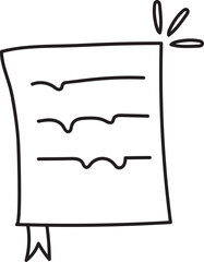 Hand Drawn Outline Doodle Icon, Education and e-learning icon