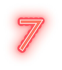 Glowing Red Neon Light Alphabet Letters, Numbers Signs