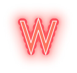 Glowing Red Neon Light Alphabet Letters, Numbers Signs