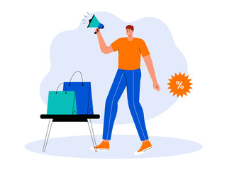 Cyber monday concept vector illustration.