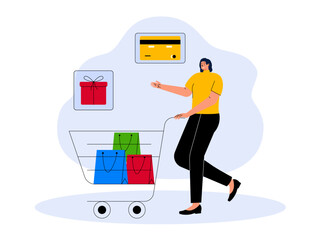 Cyber monday concept vector illustration.