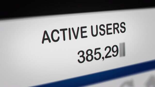 Animated Number of Active Users Increases
