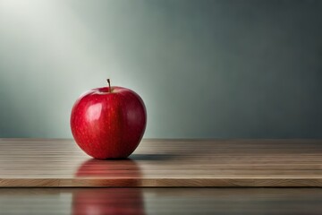 red apple on blackboard Generative AI