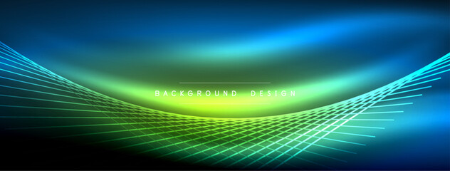 Neon light glowing line vectors: vibrant colors, sleek lines. Captivating design style inspired by neon signs. Electric energy for websites, ads, and more