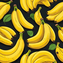 Seamless Pattern of Banana
