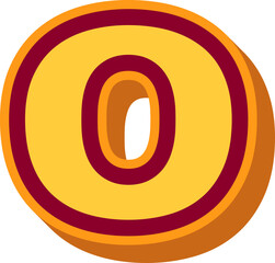 3D Orange Alphabet Letters