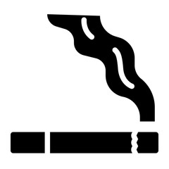 Cigarette solid glyph icon