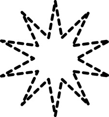 Hand Drawn Y2K Colorless Element Icon Illustration