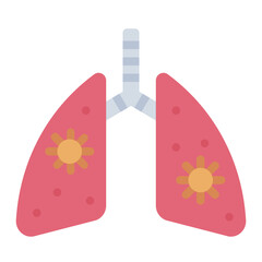 Respiration Infection or SARS flat icon