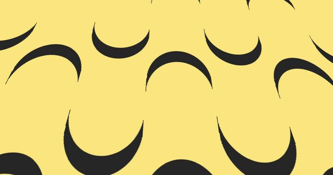 Animating rotating simple half-circle unicirlce background animation in 4K. Innovative 3d semicircle motion graphic stock footage.
