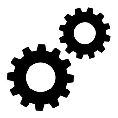 Gear Setting solid glyph icon