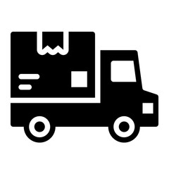 Delivery Truck solid glyph icon