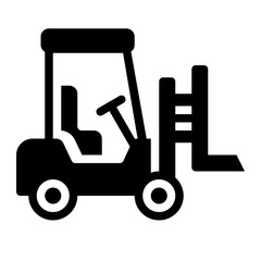 Forklift solid glyph icon