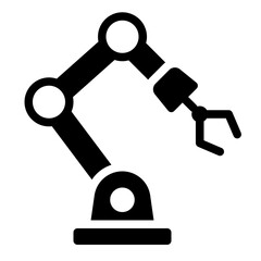 Robotic Arm solid glyph icon