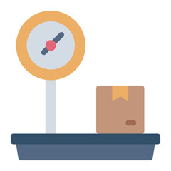 Weight of product flat icon