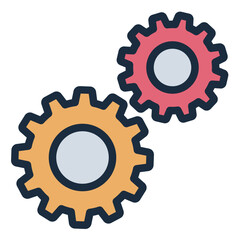 Gear Setting filled line icon