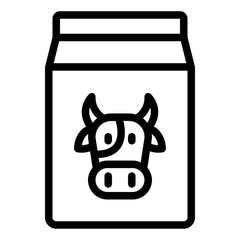Animal Feed Nutrition for cow outline icon