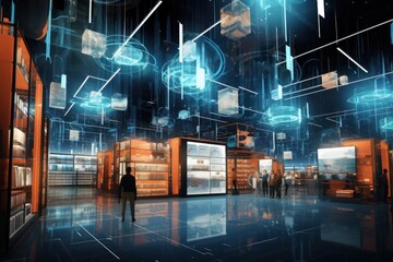 Control technologies for large warehouses and container yards. Computer holographic accounting of all goods, as well as control of the dispatch and arrival of new consignments of goods.