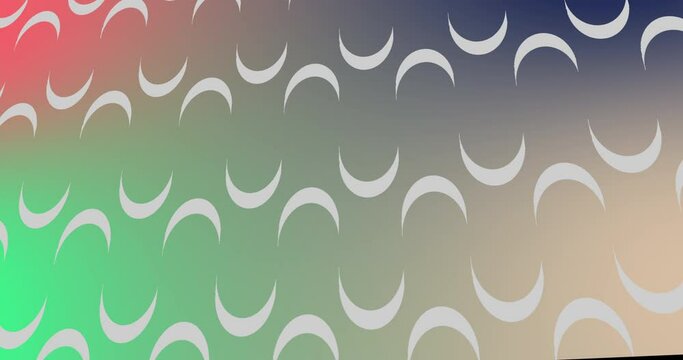 Animating rotating simple half-circle unicirlce background animation in 4K. Innovative 3d semicircle motion graphic stock footage.
