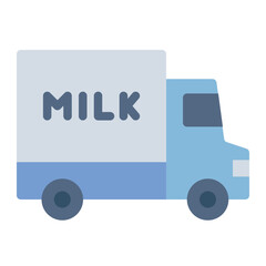 Milk Truck Transportation flat icon