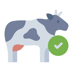 Healthy Cow flat icon