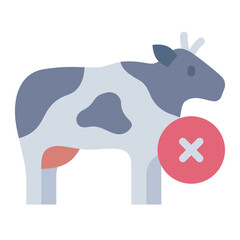 Unhealthy Cow flat icon