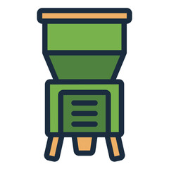 Feed Grinder for livestock filled line icon