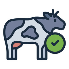 Healthy Cow filled line icon