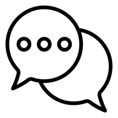 Chat message outline icon
