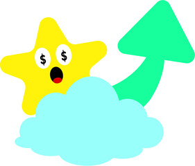 Cute star symbol shape vector.