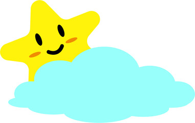 Cute star symbol shape vector.