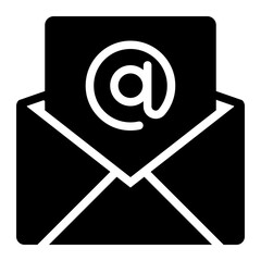 Email mail letter solid glyph icon