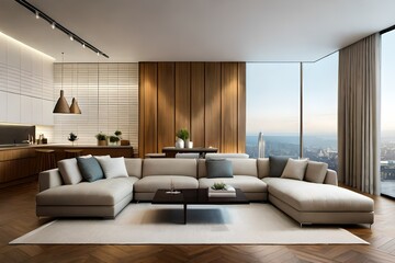 modern living room gernated ai