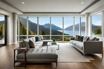 modern living room generated ai