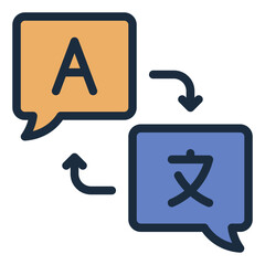 Translate filled line icon © andinur