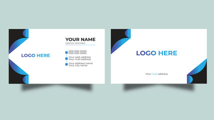  Modern name card and business card.Set of modern business card print templates. Personal visiting card with company logo. Vector illustration. Stationery design.