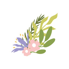 Floral Wreaths and Bouquets. Floral arrangement - border, wreath, frame. Perfect wedding stationary, greetings, fashion, background