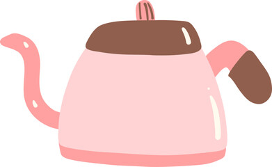 Coffee kettle Gooseneck flat design