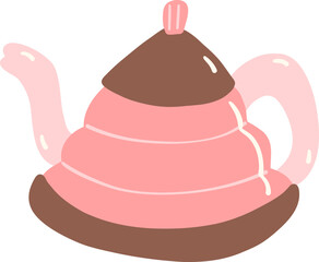 Coffee pot flat design