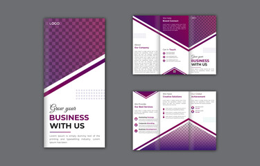 Modern Business Brochure Design, Brochure Template, Creative tri-fold  brochure