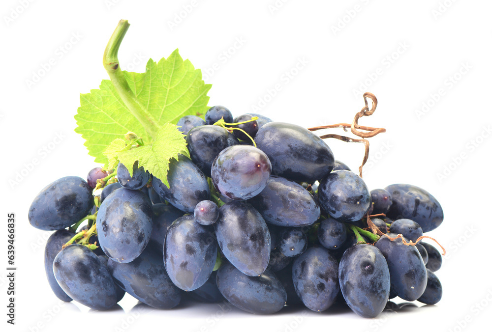 Wall mural Grapes isolated on white